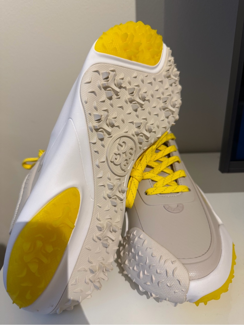 G/fore Men’s Golf Shoes Yellow And Tan Size 9 GUF000001